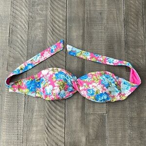 Abercrombie & Fitch Bandeau Bikini Top Floral Size L